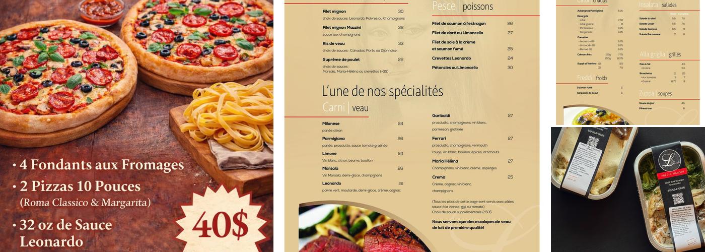 Restaurant Da Leonardo Menu