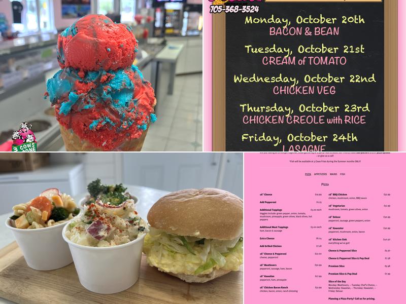 3 Cows & A Cone Inc. Menu