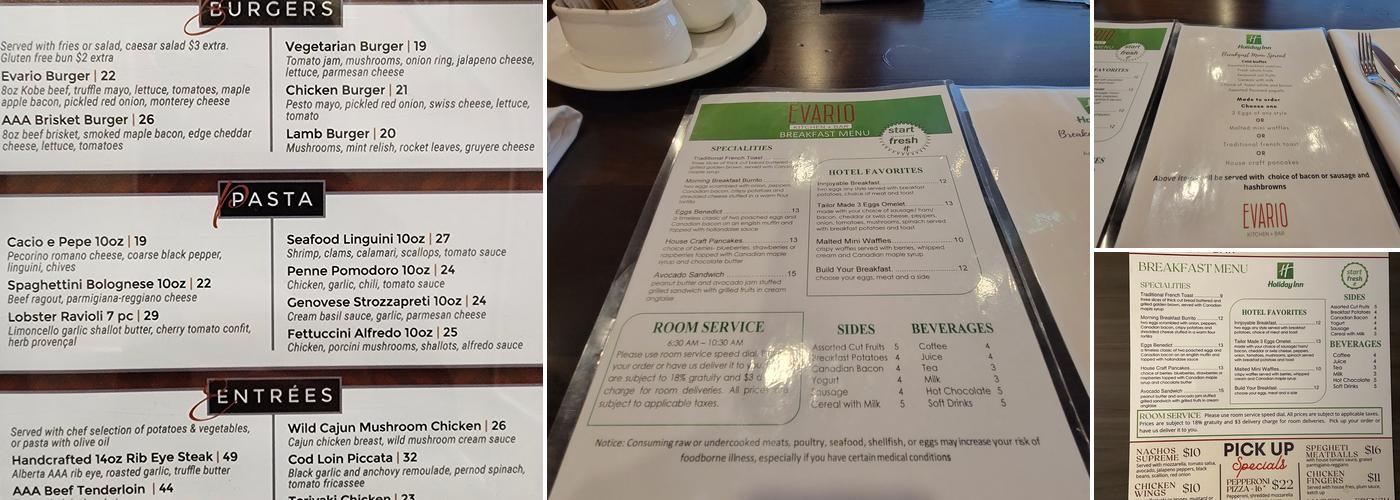 Holiday Inn Edmonton South - Evario Events by IHG Menu