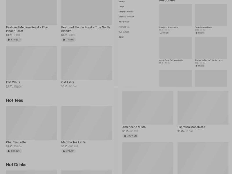 Starbucks Menu