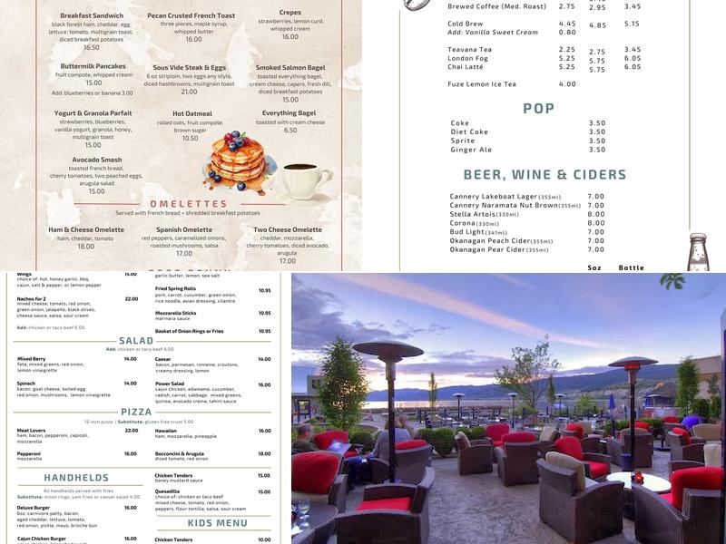 The Bufflehead Cafe Menu