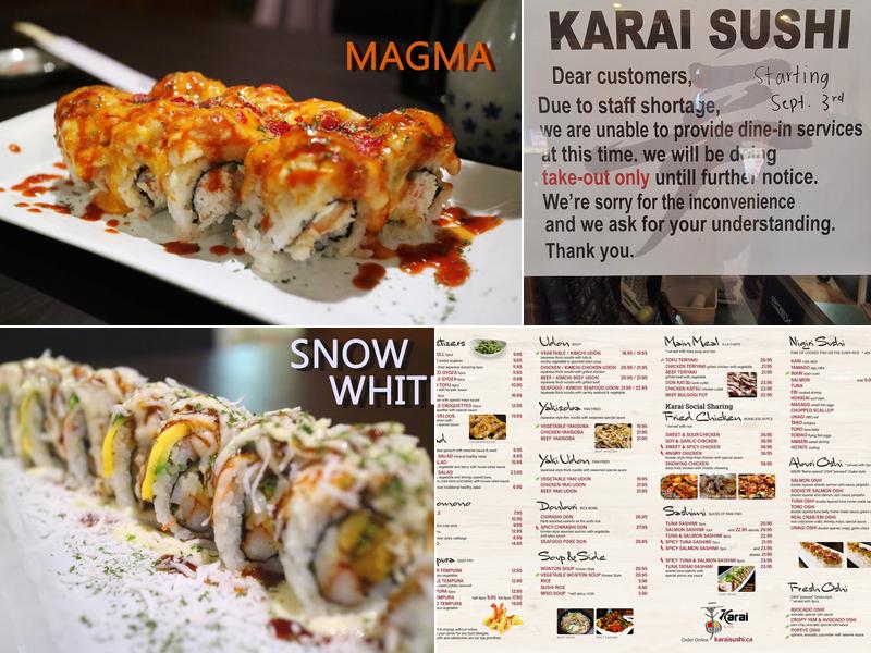 Karai Sushi Menu