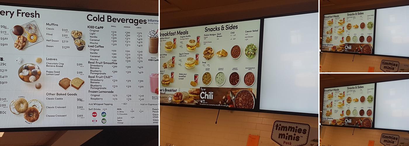 Tim Hortons Menu