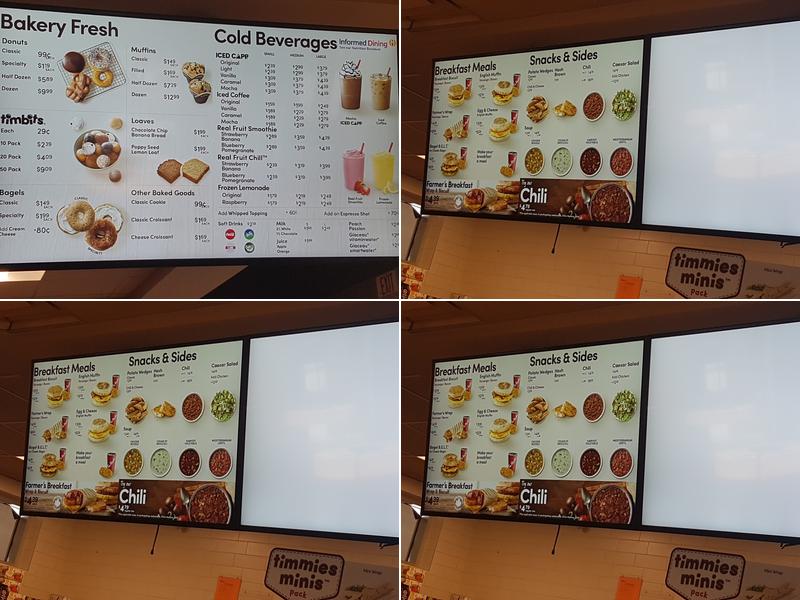Tim Hortons Menu