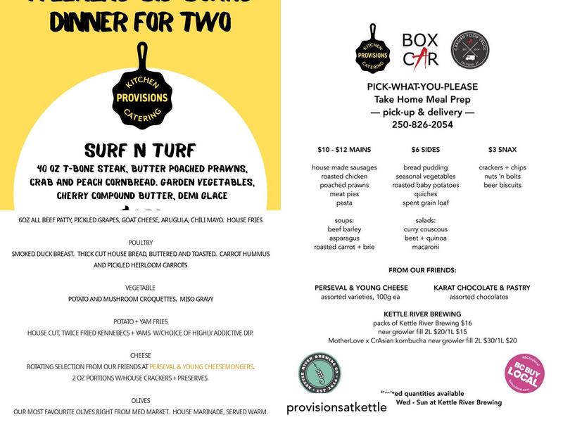 Kettle River Brewing Co. Menu