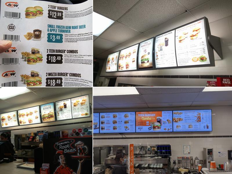 A&W Canada Menu
