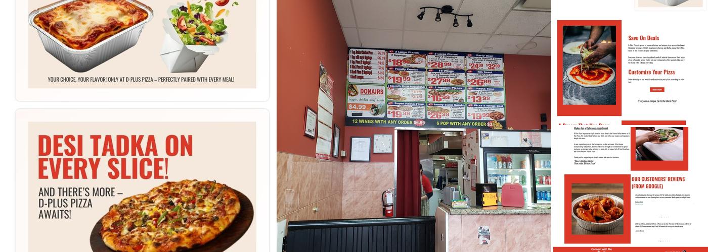 D-Plus Pizza Menu