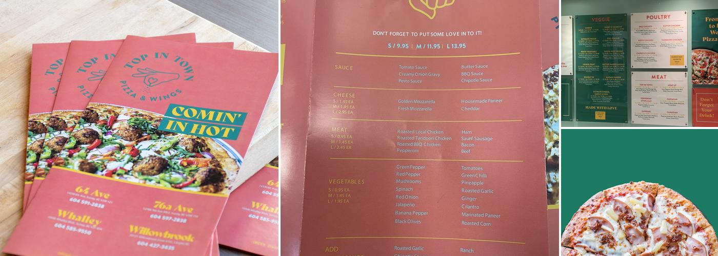Top in Town Pizza & Wings Menu