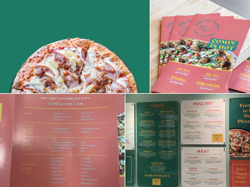 Top in Town Pizza & Wings Menu