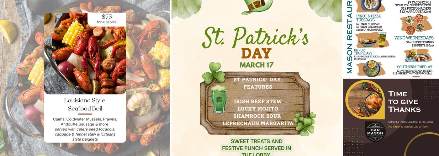 Bar Mason Menu