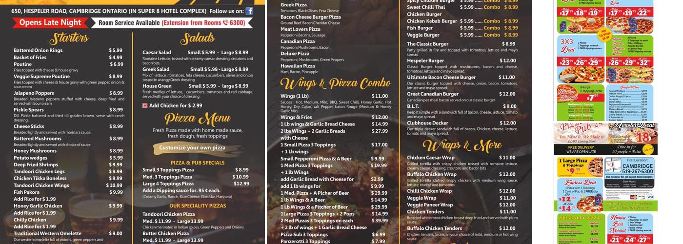 PIZZA 'n' PUB 24 Menu