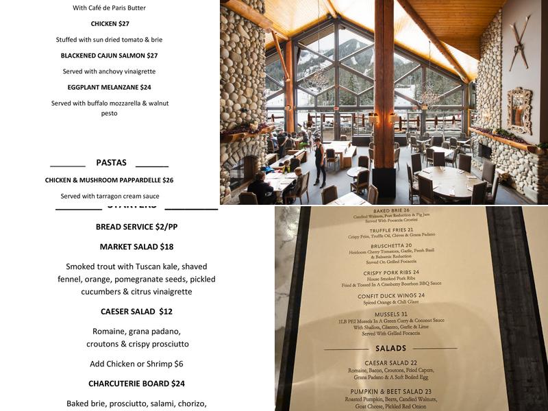Cirque Restaurant And Bar Menu
