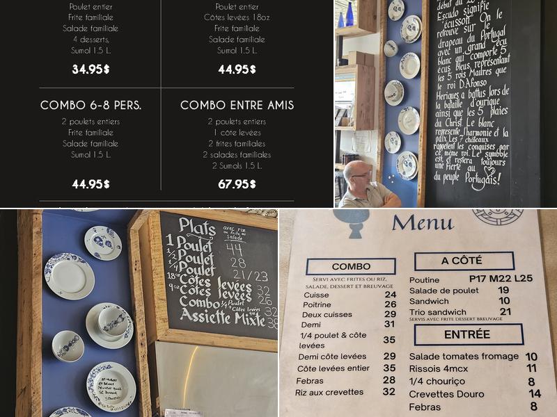 Escudo poulet portugais Menu