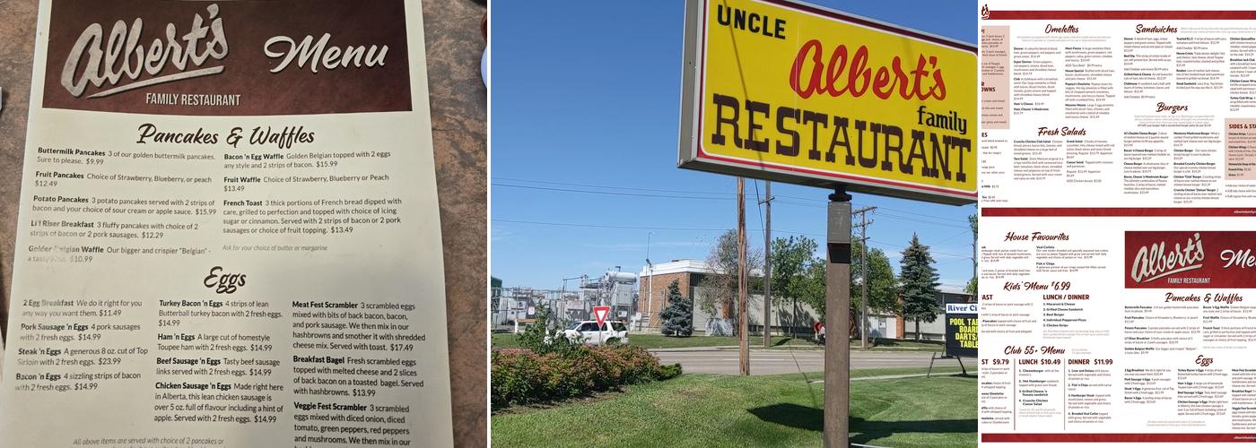 Albert's Family Restaurant Menu