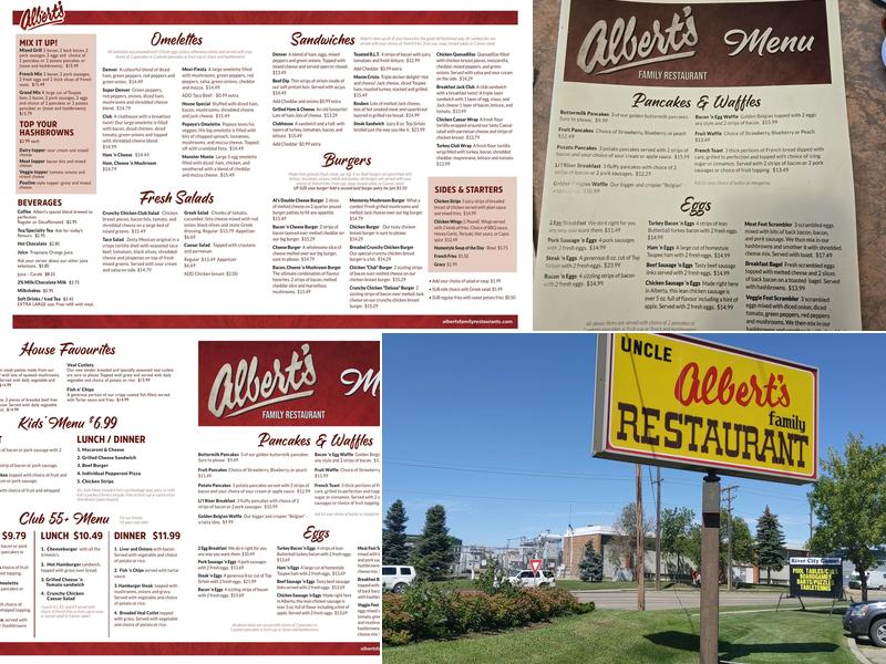 Albert's Family Restaurant Menu
