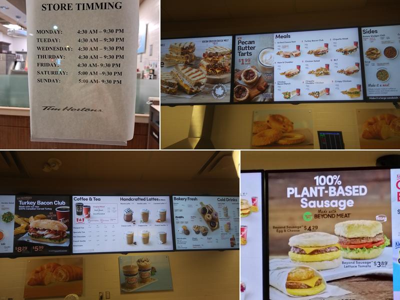 Tim Hortons Menu