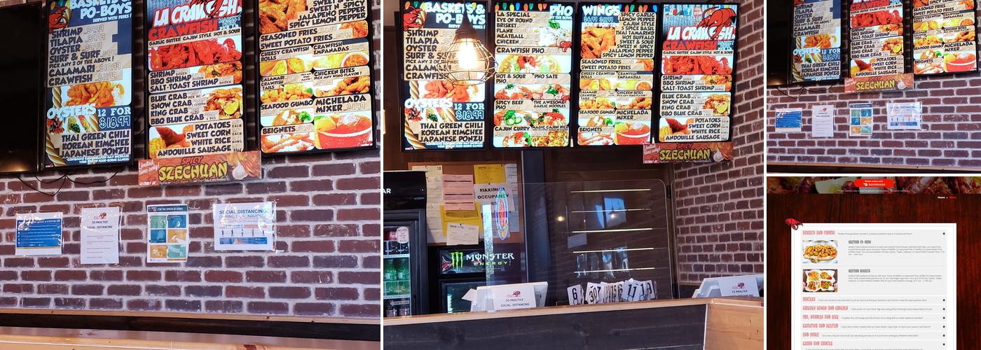 LA Crawfish Menu