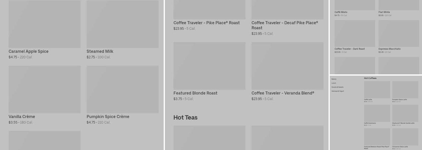 Starbucks Menu
