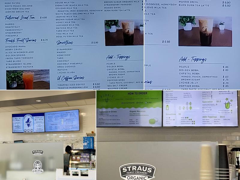Bubble University Menu