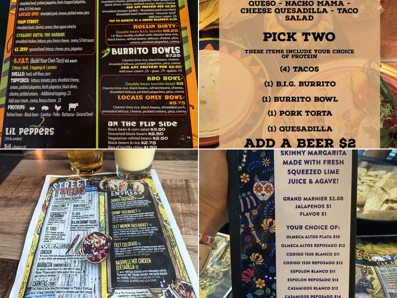 Screaming Jalapeno Menu