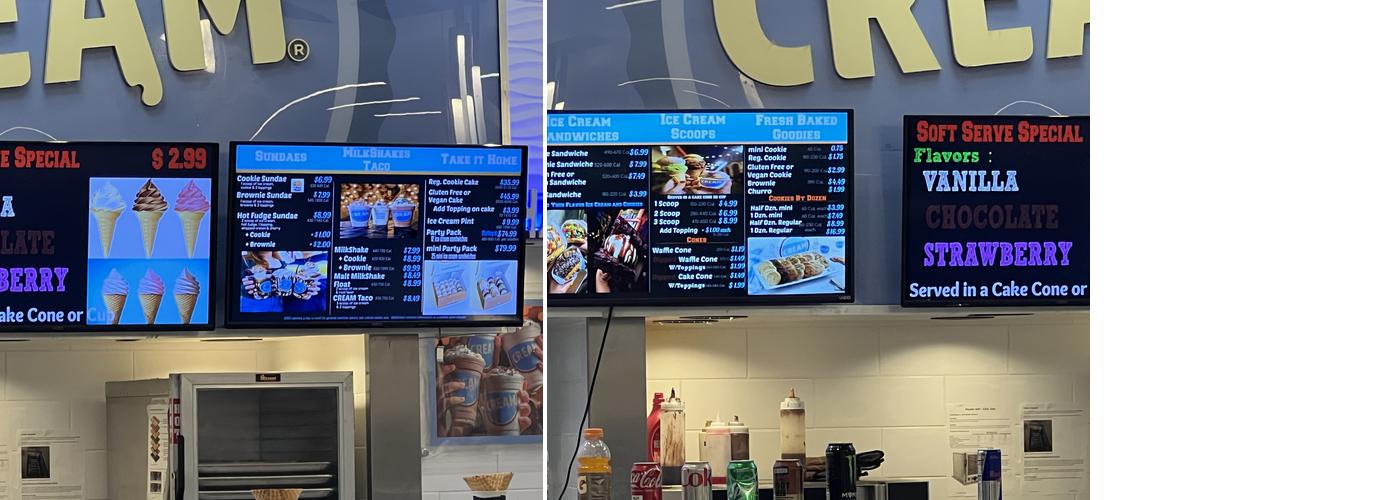 Cream Menu