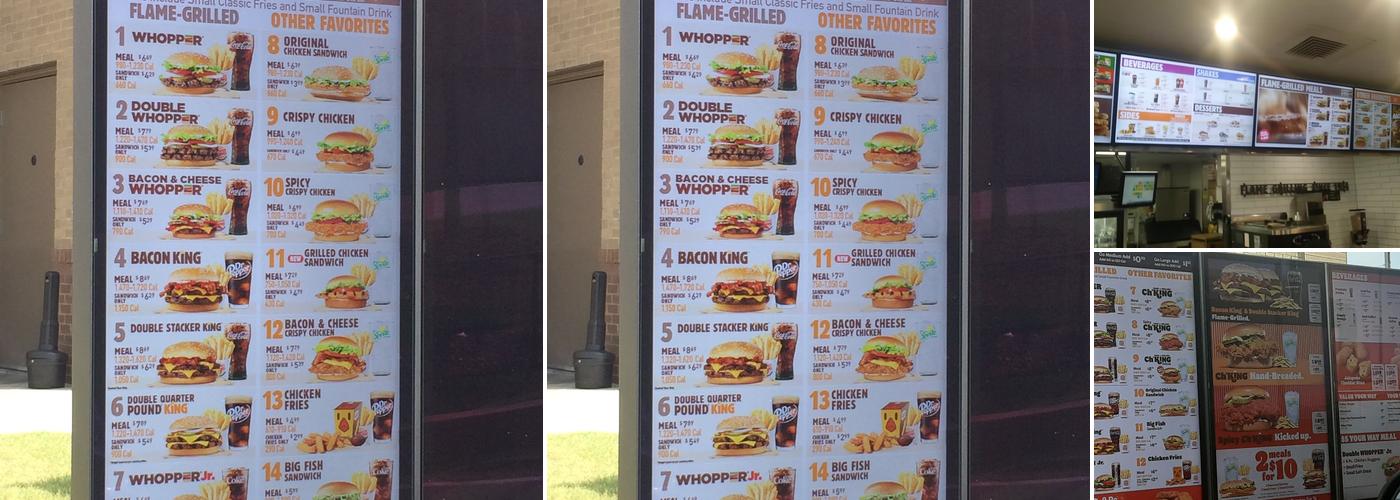 Burger King Menu
