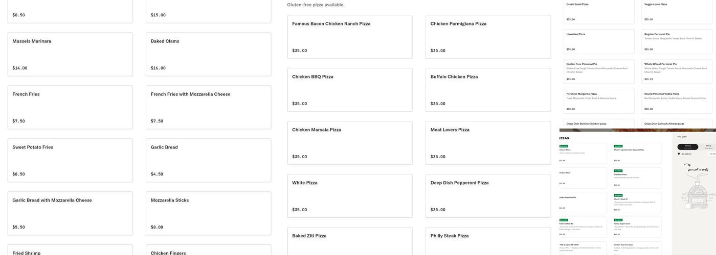 Albert’s Pizza of Hauppauge Menu