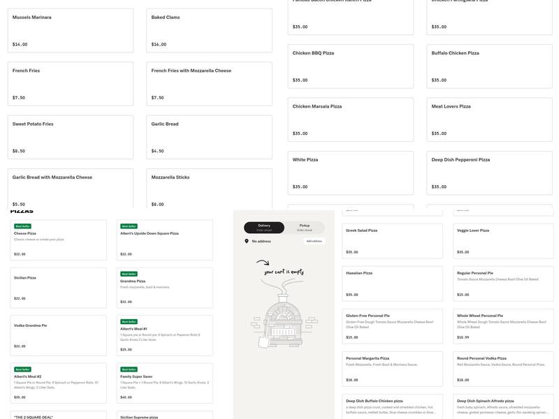 Albert’s Pizza of Hauppauge Menu