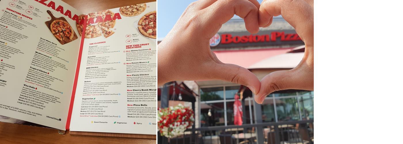 Boston Pizza Menu