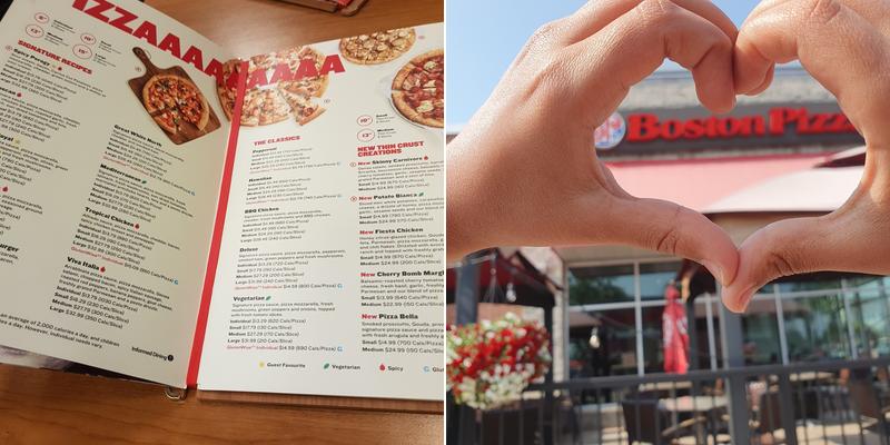 Boston Pizza Menu