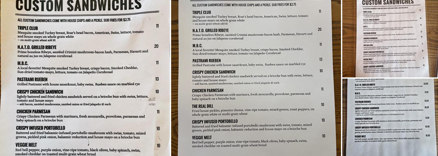 Mess Hall 45 Menu