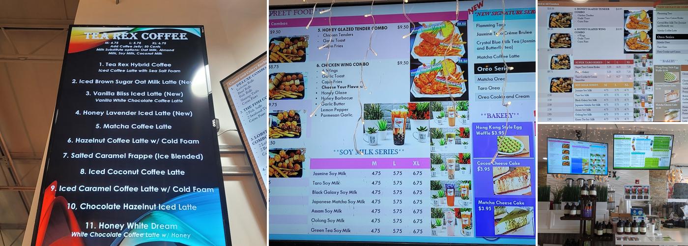 Tea-Rex Menu