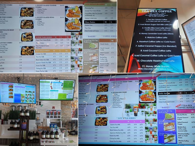 Tea-Rex Menu