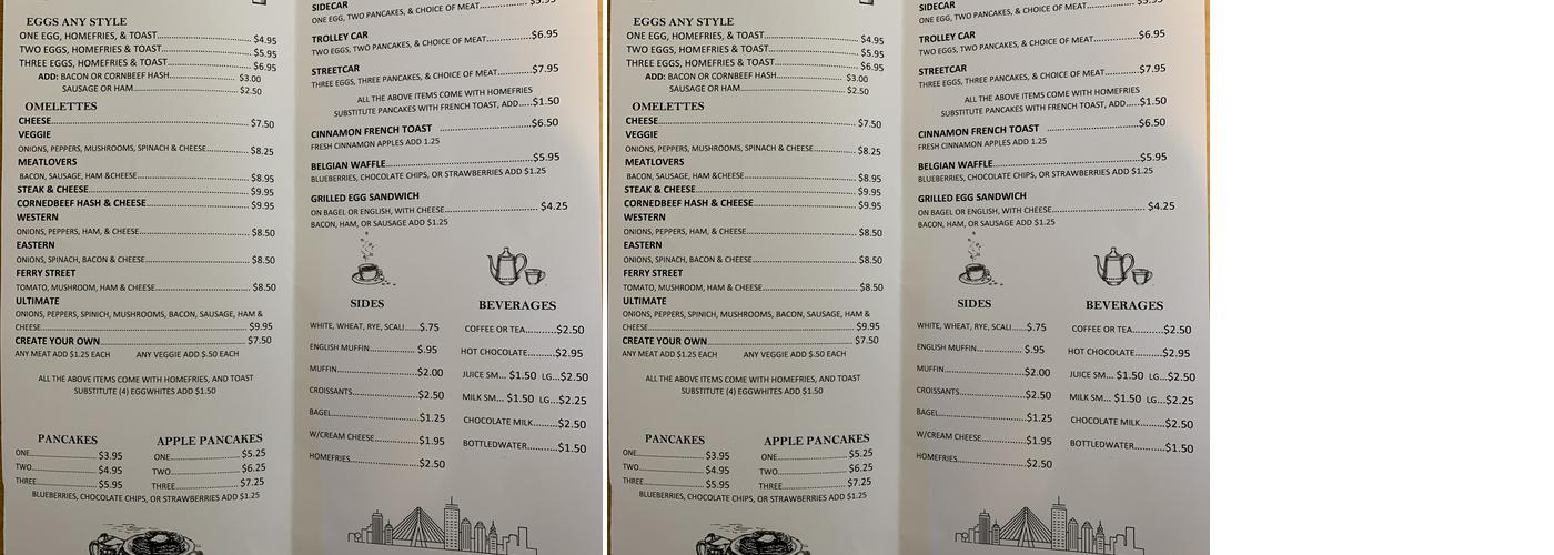 Ferry St Menu