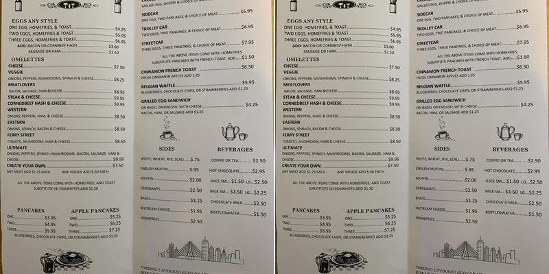 Ferry St Menu
