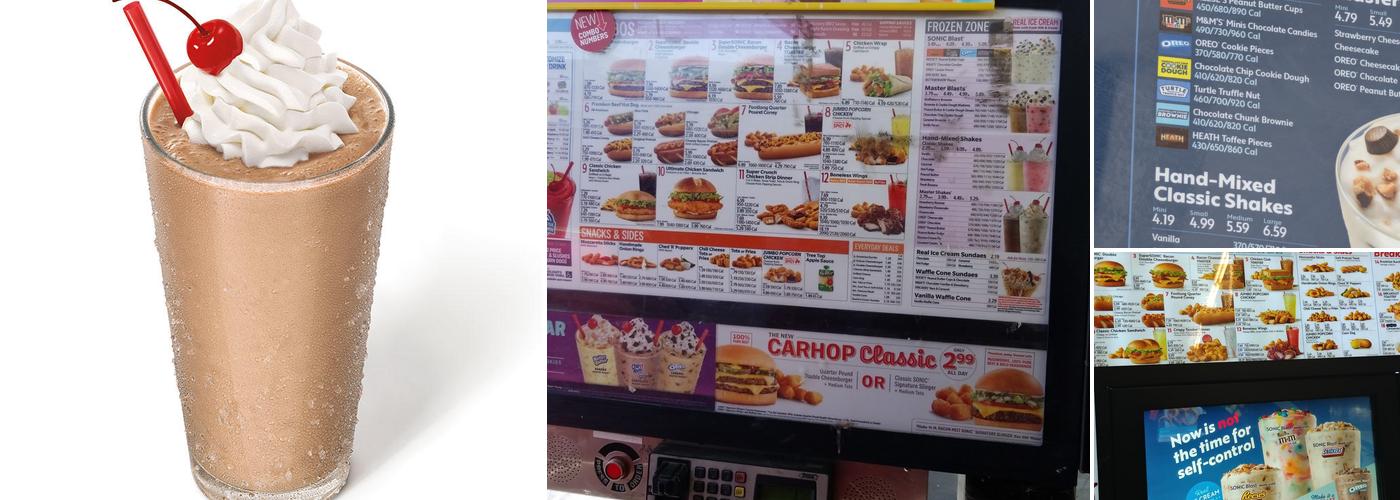 Sonic Drive-In Menu