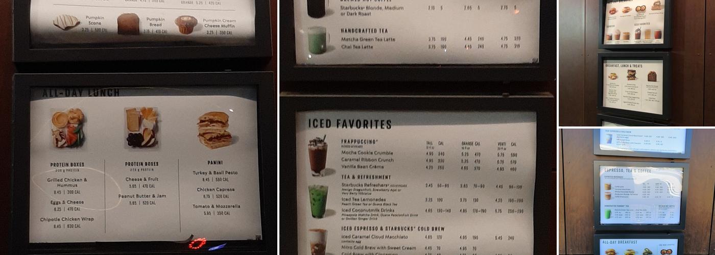 Starbucks Menu
