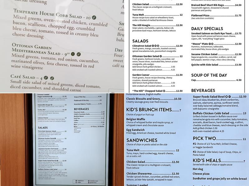 Sassafras Menu