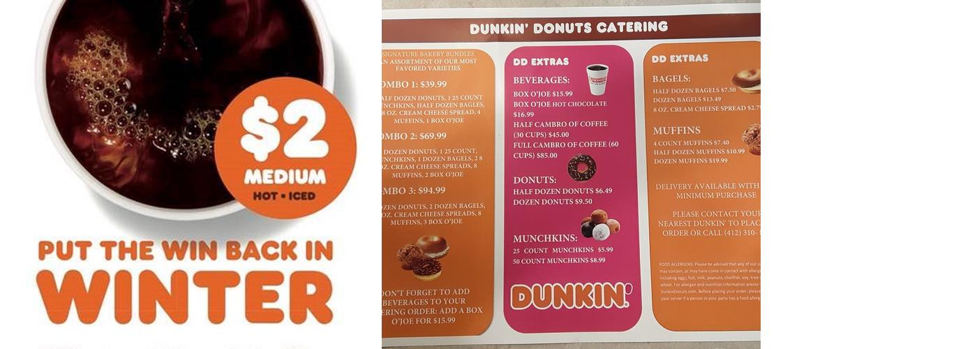 Dunkin' Menu