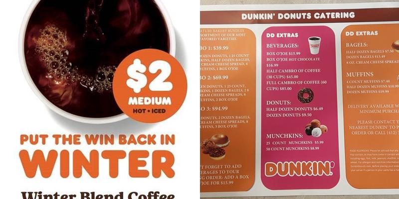 Dunkin' Menu