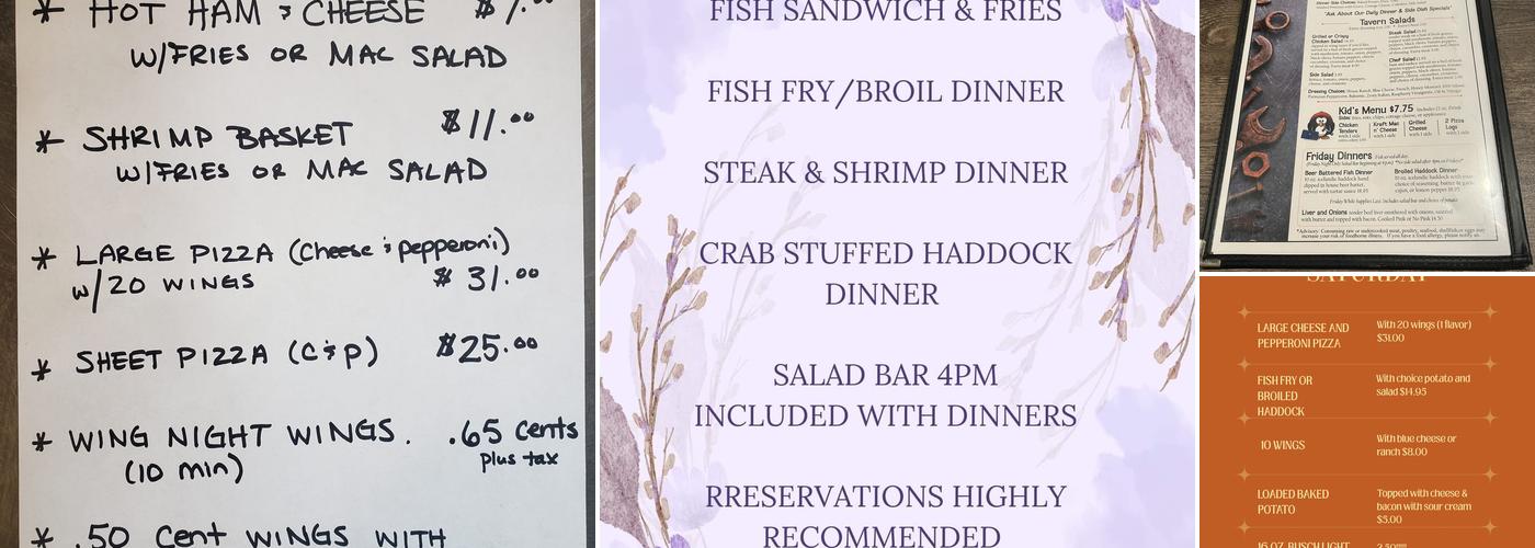 Old Tool Tavern Menu