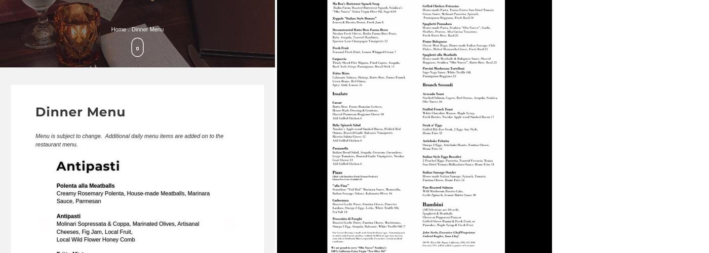 Fina Menu