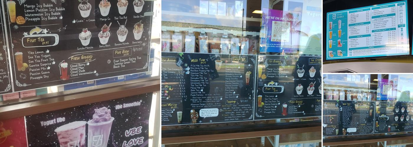 S7 Icy Bubble - Kapolei Menu