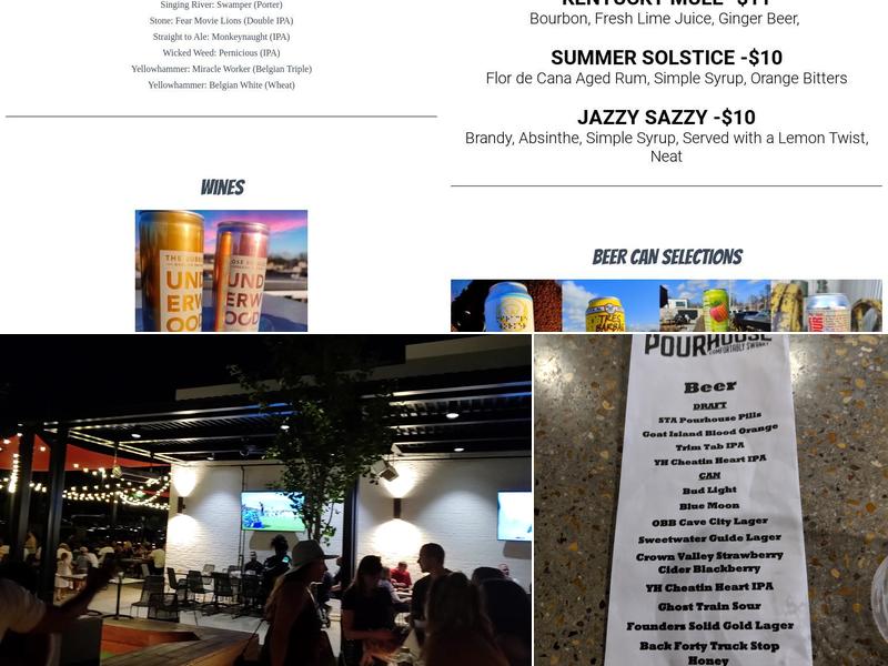 Pourhouse Huntsville Menu