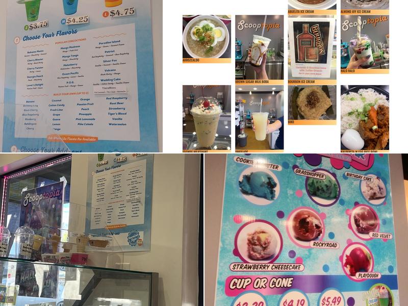 Scooptopia Menu