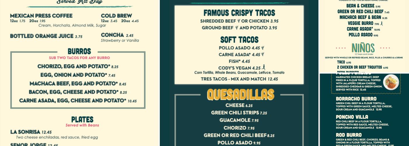 Someburros Menu