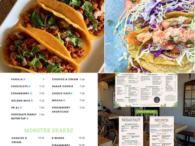 Earth Plant Based Cuisine Menu