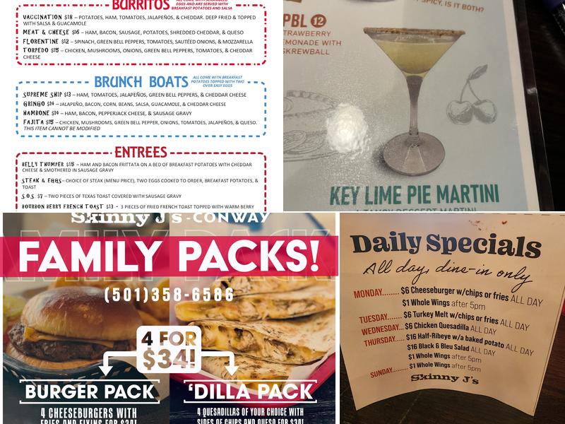 Skinny J's Conway Menu