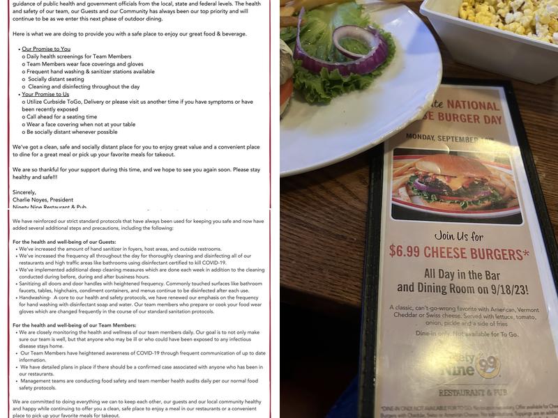 99 Restaurants Menu