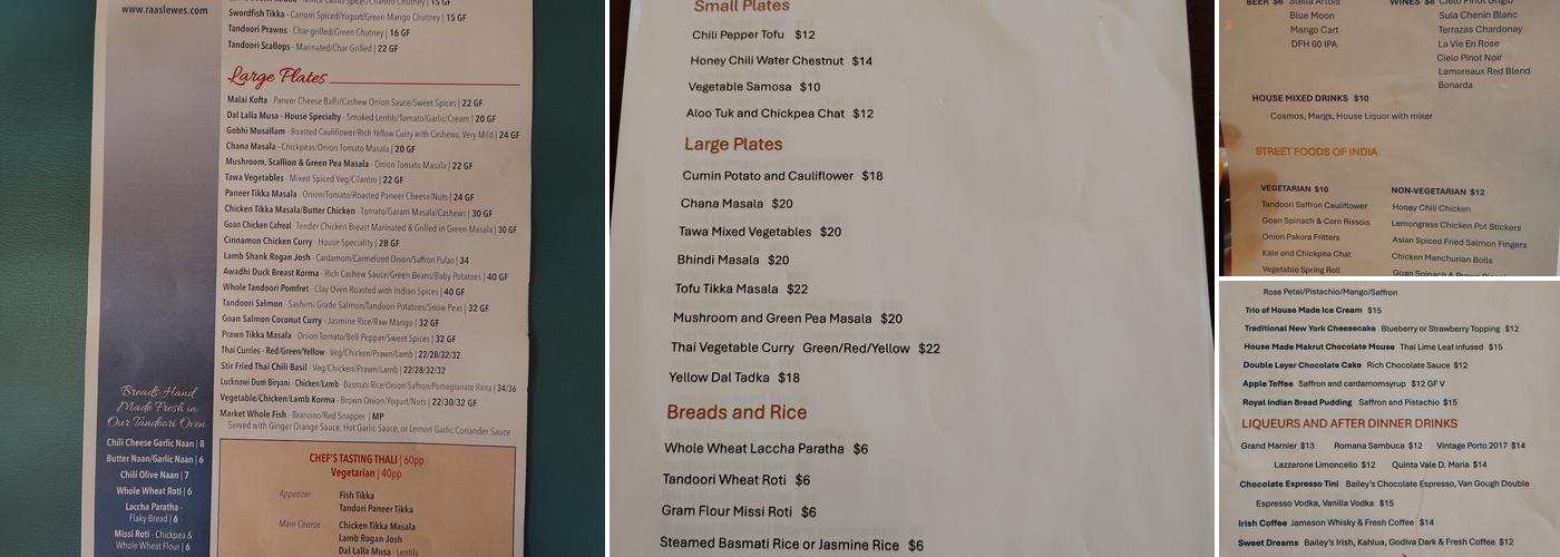 Raas Menu